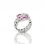 Platinum plated silver  925° ring (code RZB109383)